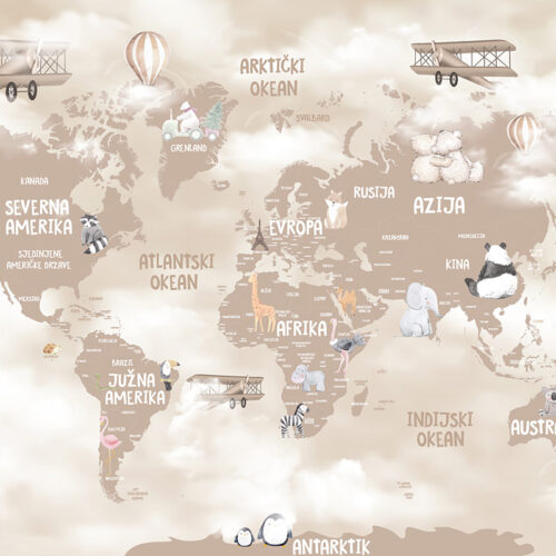 Foto tapete Mapa sveta 30